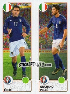Sticker Éder / Graziano Pellè - UEFA Euro France 2016. Star Edition (Swiss edition) - Panini