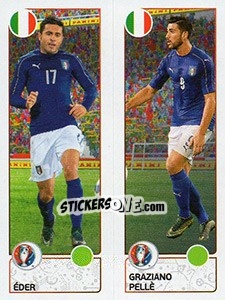 Sticker Éder / Graziano Pellè - UEFA Euro France 2016. Star Edition (Swiss edition) n. 496 - Panini