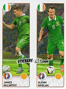 Sticker James McCarthy / Glenn Whelan - UEFA Euro France 2016. Star Edition (Swiss edition) n. 541 - Panini