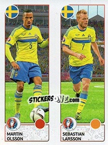 Sticker Martin Olsson / Sebastian Larsson - UEFA Euro France 2016. Star Edition (Swiss edition) n. 546 - Panini