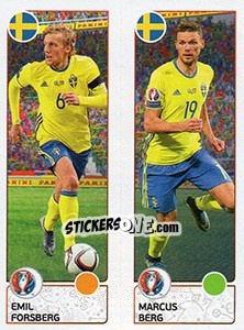 Cromo Emil Forsberg / Marcus Berg - UEFA Euro France 2016. Star Edition (Swiss edition) - Panini