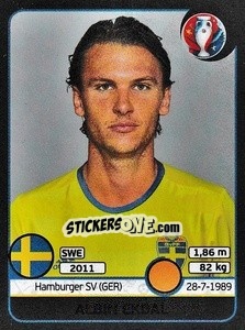 Sticker Albin Ekdal - UEFA Euro France 2016. Star Edition (Swiss edition) n. 558 - Panini