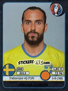 Sticker Erkan Zengin - UEFA Euro France 2016. Star Edition (Swiss edition) n. 563 - Panini