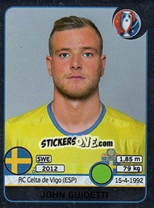 Figurina John Guidetti - UEFA Euro France 2016. Star Edition (Swiss edition) - Panini