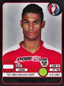 Sticker Rubin Okotie - UEFA Euro France 2016. Star Edition (Swiss edition) n. 646 - Panini