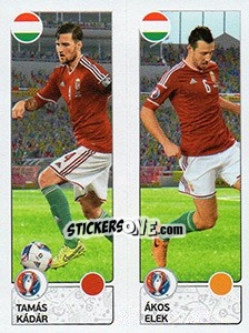Sticker Tamás Kádár / Ákos Elek - UEFA Euro France 2016. Star Edition (Swiss edition) n. 658 - Panini