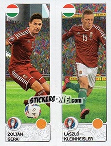Sticker Zoltán Gera / László Kleinheisler - UEFA Euro France 2016. Star Edition (Swiss edition) - Panini