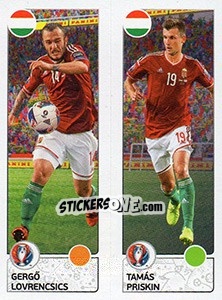 Sticker Gergo Lovrencsics / Tamás Priskin - UEFA Euro France 2016. Star Edition (Swiss edition) - Panini