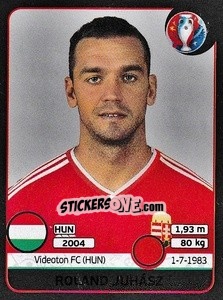 Figurina Roland Juhász - UEFA Euro France 2016. Star Edition (Swiss edition) - Panini