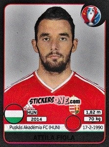Sticker Attila Fiola - UEFA Euro France 2016. Star Edition (Swiss edition) n. 664 - Panini