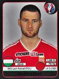 Sticker Tamás Kádár - UEFA Euro France 2016. Star Edition (Swiss edition) - Panini