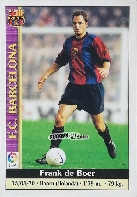 Sticker F.De Boer - Las Fichas De La Liga 1999-2000 n. 8 - Mundicromo