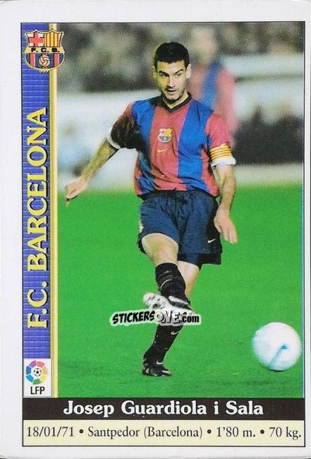 Cromo Guardiola - Las Fichas De La Liga 1999-2000 n. 9 - Mundicromo