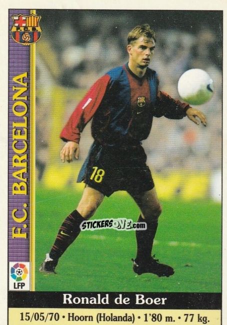 Sticker R.de Boer - Las Fichas De La Liga 1999-2000 n. 12 - Mundicromo