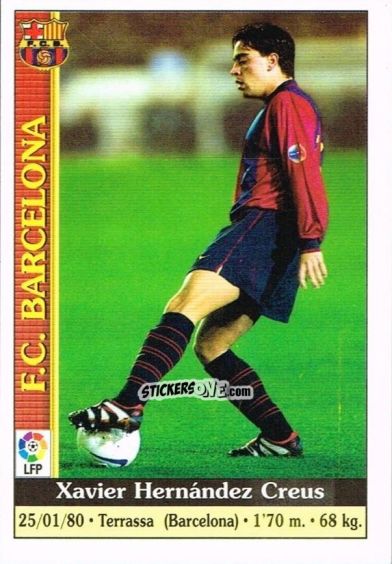 Sticker Xavi - Las Fichas De La Liga 1999-2000 n. 18 - Mundicromo