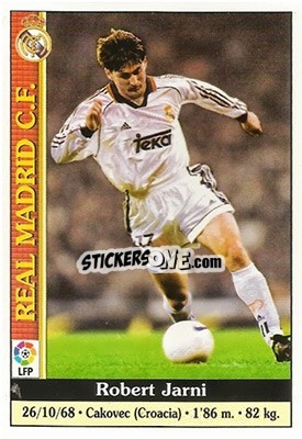 Sticker Robert Jarni - Las Fichas De La Liga 1999-2000 n. 28 - Mundicromo