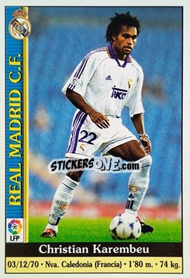Sticker Karembeu - Las Fichas De La Liga 1999-2000 - Mundicromo