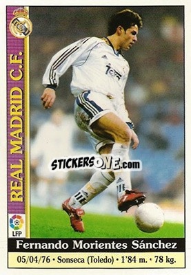 Cromo Morientes - Las Fichas De La Liga 1999-2000 - Mundicromo