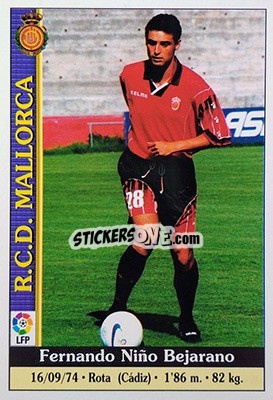Cromo F. Niño - Las Fichas De La Liga 1999-2000 - Mundicromo