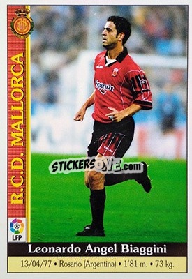 Cromo Biagini - Las Fichas De La Liga 1999-2000 - Mundicromo