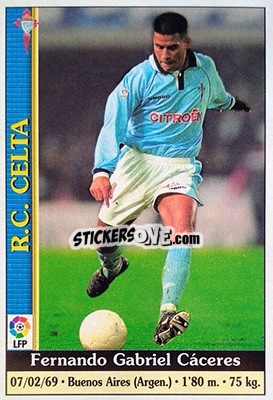 Sticker Cáceres - Las Fichas De La Liga 1999-2000 - Mundicromo