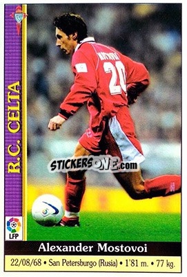 Sticker Aleksandr Mostovoi - Las Fichas De La Liga 1999-2000 - Mundicromo