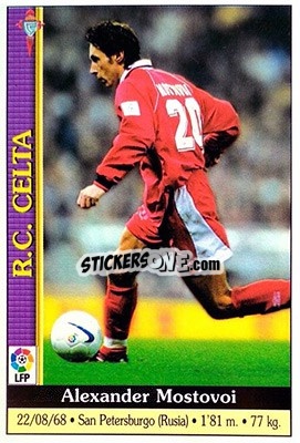 Sticker Aleksandr Mostovoi - Las Fichas De La Liga 1999-2000 n. 85 - Mundicromo