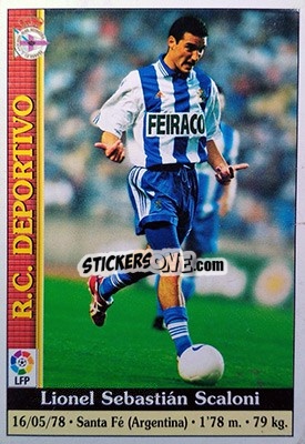 Cromo Scaloni - Las Fichas De La Liga 1999-2000 - Mundicromo