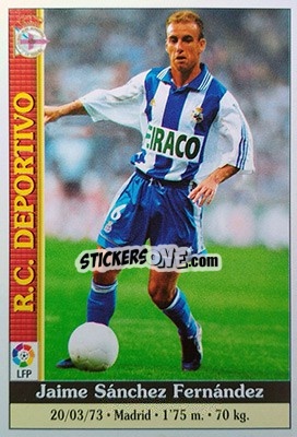 Sticker Jaime - Las Fichas De La Liga 1999-2000 n. 104 - Mundicromo
