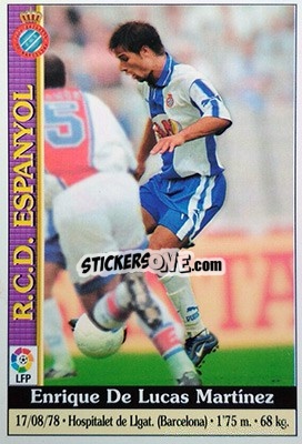 Sticker De Lucas - Las Fichas De La Liga 1999-2000 - Mundicromo