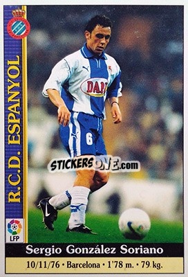 Cromo Sergio - Las Fichas De La Liga 1999-2000 - Mundicromo