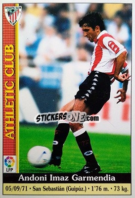 Cromo Imaz - Las Fichas De La Liga 1999-2000 - Mundicromo