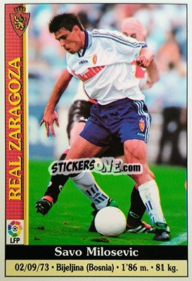 Cromo Milosevic - Las Fichas De La Liga 1999-2000 - Mundicromo
