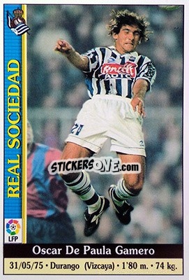 Sticker De Paula - Las Fichas De La Liga 1999-2000 - Mundicromo