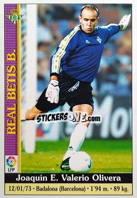 Sticker Valerio - Las Fichas De La Liga 1999-2000 - Mundicromo