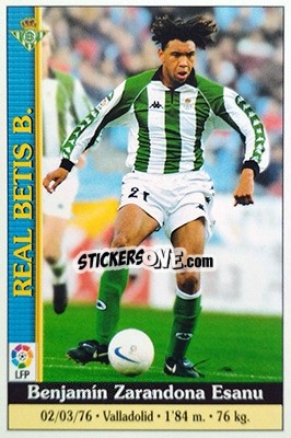 Sticker Benjamin - Las Fichas De La Liga 1999-2000 n. 191 - Mundicromo
