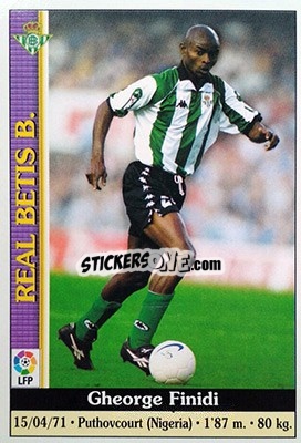 Sticker Finidi - Las Fichas De La Liga 1999-2000 n. 196 - Mundicromo