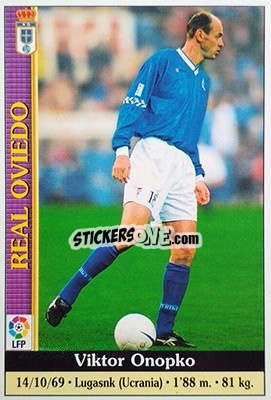 Cromo Onopko - Las Fichas De La Liga 1999-2000 - Mundicromo