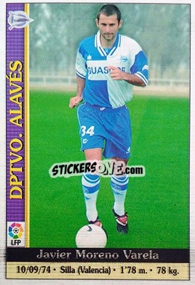 Cromo J.Moreno - Las Fichas De La Liga 1999-2000 - Mundicromo