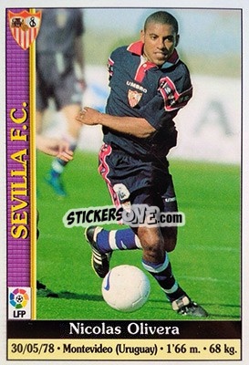 Cromo Olivera - Las Fichas De La Liga 1999-2000 - Mundicromo