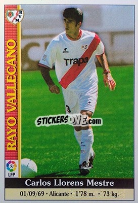 Cromo Llorens - Las Fichas De La Liga 1999-2000 - Mundicromo