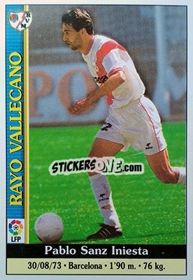 Cromo P. Sanz - Las Fichas De La Liga 1999-2000 - Mundicromo