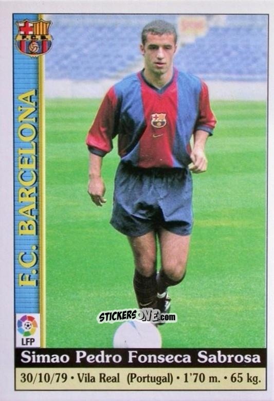 Sticker Simao - Las Fichas De La Liga 1999-2000 n. 442 - Mundicromo
