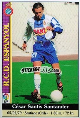 Cromo Santis - Las Fichas De La Liga 1999-2000 - Mundicromo