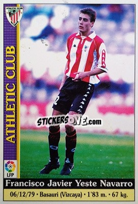 Cromo Yeste - Las Fichas De La Liga 1999-2000 - Mundicromo