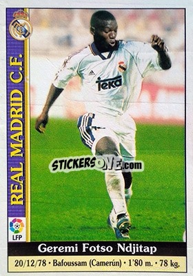 Sticker Geremi - Las Fichas De La Liga 1999-2000 - Mundicromo