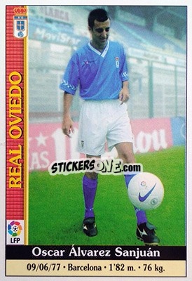 Cromo O.Alvarez - Las Fichas De La Liga 1999-2000 - Mundicromo
