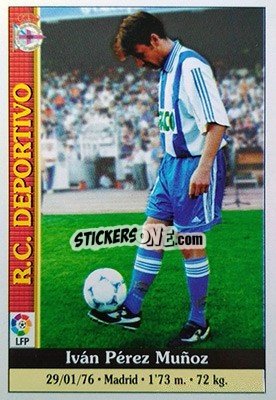Sticker I. Pérez - Las Fichas De La Liga 1999-2000 - Mundicromo