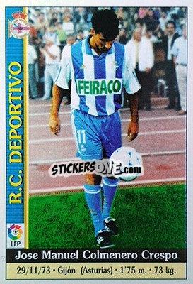 Sticker J. Manuel - Las Fichas De La Liga 1999-2000 - Mundicromo