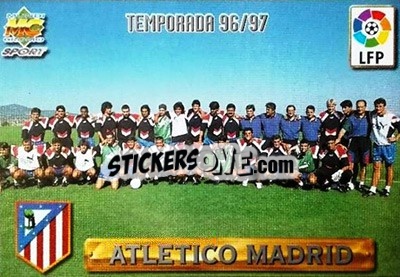 Sticker Atletico de Madrid - Las Fichas De La Liga 1996-1997 - Mundicromo